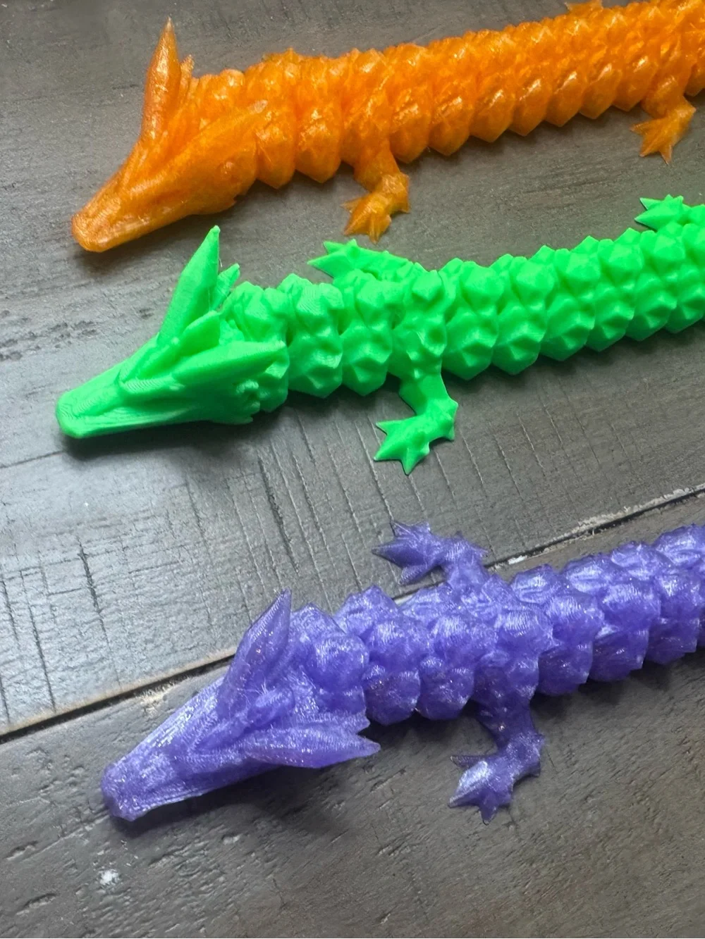 Colorful Dragon  Articulating 3D printed Action Figure Toy -